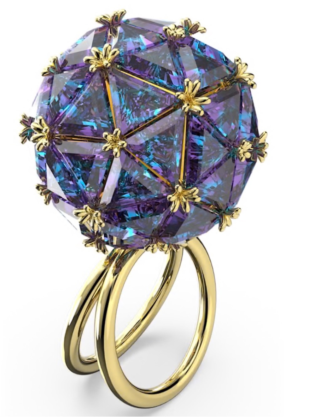 Swarovski Curiosa cocktail ring
Triangle cut, Blue, Gold-tone plated NEW - Picture 4 of 17